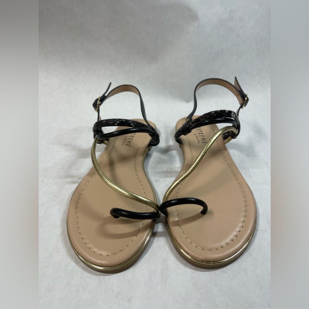 Extreme sandal black and gold size 9